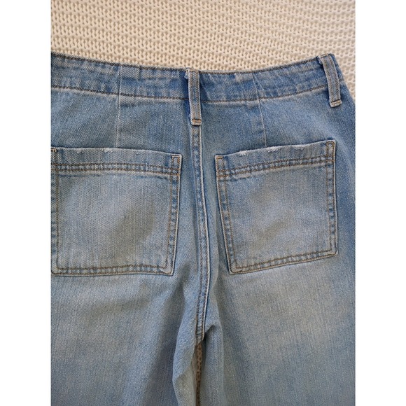 Universal Thread Relaxed Baggy 100% Cotton Straight Jeans 26 27 Light Distressed - Picture 15 of 16